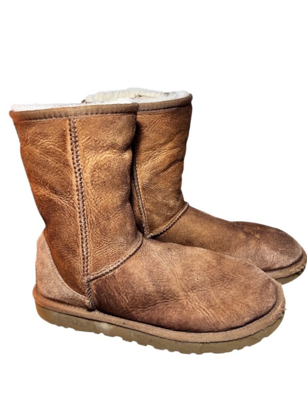 UGG Classic Short Bomber Boots Sheepskin Suede Women’s Cozy Winter Fur Lined